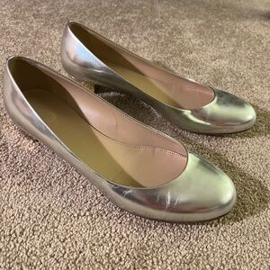 J. Crew Janey Metallic Silver Women's Flats